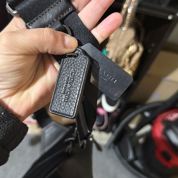 Coach Signature Brown and Black Belt Bag - Picture 6 of 8